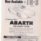 1960 TRIUMPH TR3 TR 3 ABARTH VINTAGE CAR AD