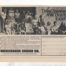 1973 VINTAGE WAREHOUSE SOUND COMPANY AD