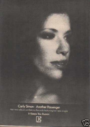 * 1976 CARLY SIMON ANOTHER PASSENGER POSTER TYPE AD