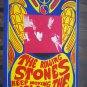 * 1967 THE ROLLING STONES POSTER VINTAGE ORIGINAL RARE 2 SIDED KONST