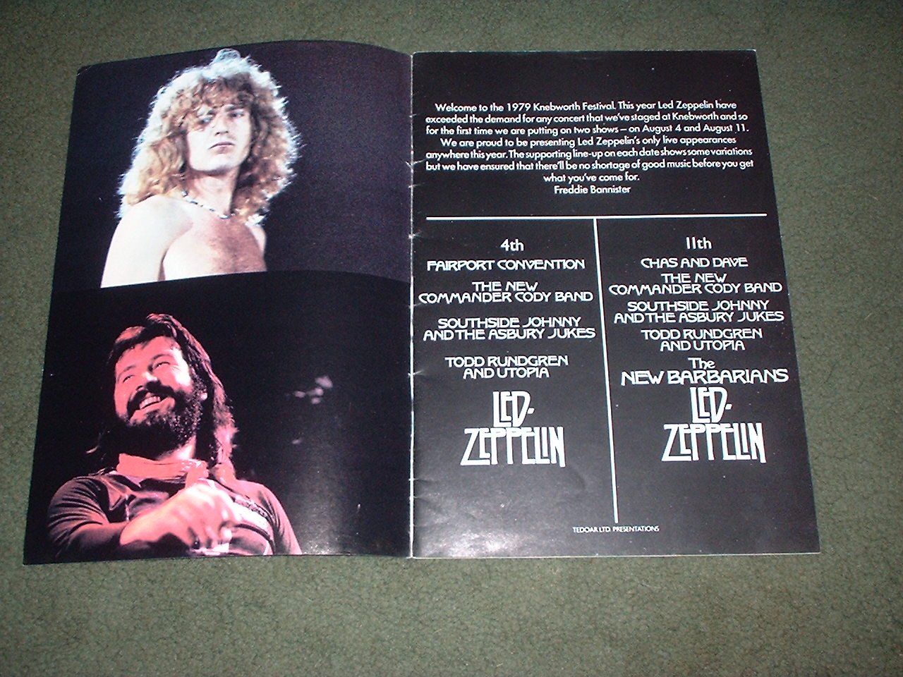 led zeppelin 1979 tour dates