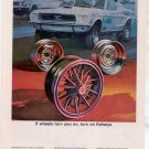 1969 FORD MUSTANG KELSEY RIMS CAR AD KELSEY HAYES