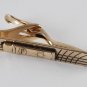 VTG GOLD PLATED JEWISH STAR OF DAVID ETCHED TIE CLIP CLASP ALLIGATOR BACK NOS
