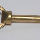 RARE OLD VINTAGE ANTIQUE BRASS SKELETON KEY CHAIN KEY FOB RING NEW OLD STOCK
