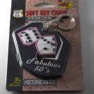 Cobbs Route 66 50'S RETRO LOOK "3D PVC RATTLE & ROLL DICE" Soft Key Chain NIP