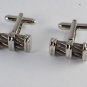 DESIGNER SILVER PLATED BRASS BRAIDED WIRE STRAND CUFF LINKS MEN'S JEWELRY NWD