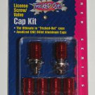 Cobbs Red Tricked Out License Screw / Valve Cap Kit