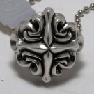 GUESS DECORATIVE SILVER TONE DESIGNER MEN'S RING sz9 NWT