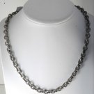 NEW SWANK DESIGNER SILVER TONE METAL PLAIN LINK CHAIN NECKLACE NWOT