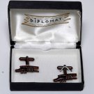 VINTAGE DIPLOMAT MEN'S COPPER CUFF LINK JEWELRY