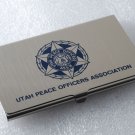 VINTAGE UTAH PEACE OFFICERS ASSOCIATION METAL CREDIT CARD BUSINESS CARD HOLDER