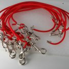 10 STRAIGHT MEDIUM RED BUNGEE ELASTIC CORD KEY CHAIN ID CARD CELL PHONE LOT NEW