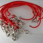 10 STRAIGHT MEDIUM RED BUNGEE ELASTIC CORD KEY CHAIN ID CARD CELL PHONE LOT NEW