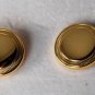 NEW DESIGNER GOLD PLATED BRASS ROUND MEN'S CUFF LINKS NEW ON CARD