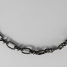 GUESS DESIGNER GUNMETAL OVAL LINK PLAIN CHAIN NECKLACE NWT
