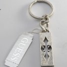 New Guess Designer Silver Tone Metal Decorative Key Chain New With Tag
