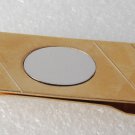 Vintage  Hayward Gold & Silver Plated Brass Etched Design Money Clip Signed NOS