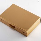 VTG Gold Plated Brass Metal Hinged Trinket Box w Removable Plastic Insert NOS
