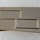 Vintage Collectible Shiny Gold Plated Brass Double Square Money Clip NOS