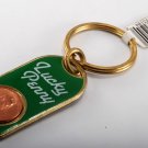 NEW CROWN MARK GREEN GOLD & COPPER "LUCKY PENNY" KEY CHAIN FOB NWT SIGNED USA