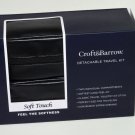 Croft & Barrow Designer Black Genuine Soft Leather Detachable Duel Travel Case