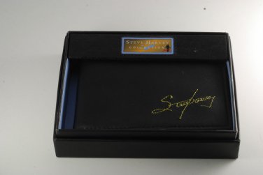 Steve Harvey Collection Passcase  Black Signed  Leather Wallet  #0091-3000/01