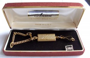 Vintage Anson Key Chain & Original Box NOS 12KT GF