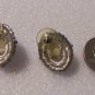 Vintage Foil Oval Opal Earrings Spring Yellow Silver Tone