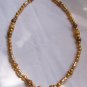Vintage FREIRICH signed Filigree Metal Beads Goldtone Necklace