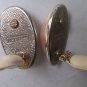 Vintage LES BERNARD Pink Barouque Pearl Clip Earrings