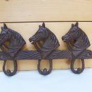Cast Iron Hook Horse Hanger Towel Tack Barn Home