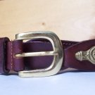 Ladies Harness LEATHER & BRASS Link Belt Size L