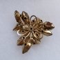 Vintage Topaz & Citrine Pale Yellow Rhinestone Brooch