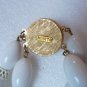 Vintage Summer White Bead 2 Strand MONET Bracelet