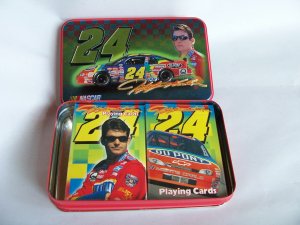 NASCAR Jeff Gordon Two Sealed Decks Playing Cards Collectible Numbered Tin