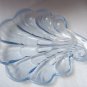 Vintage Blue Opalescent Petite Fan Shell Candy Condiment Dish
