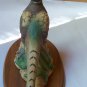 Vintage Figural Pheasant Figurine Wood Base Field Corn