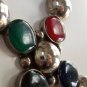 Vintage Sterling Silver Southwestern 925 & Multi Stone Cross Pendant