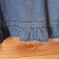Vintage 80s Wrangler Ladies Western Blouse Shirt Cowgirl Horse Rose Flower Denim Large