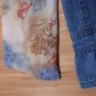 Vintage 80s Wrangler Ladies Western Blouse Shirt Cowgirl Horse Rose Flower Denim Large