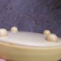 Vintage Celluloid Sewing Pin Cushion Needlepoint Top