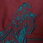 Womens Barrel Racing Light Fall Spring Jacket Sz L Horse Maroon Turquoise