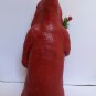 Vintage Old World Bearded Santa Figural Hand Painted Bottlebrush 1980s