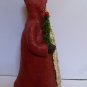 Vintage Old World Bearded Santa Figural Hand Painted Bottlebrush 1980s