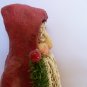 Vintage Old World Bearded Santa Figural Hand Painted Bottlebrush 1980s