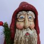 Vintage Old World Bearded Santa Figural Hand Painted Bottlebrush 1980s