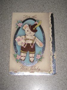 Vintage White & Wyckoff Congrats New Baby Card 1940's