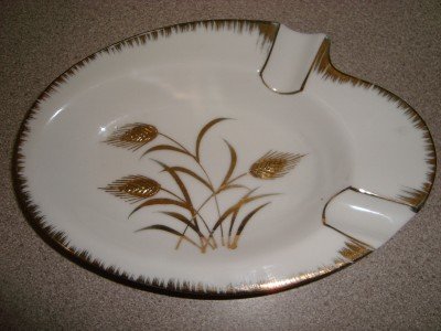 Vintage Lefton Wheat Pattern Ashtray