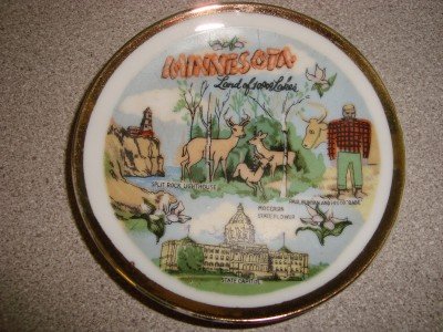 Vintage 4" Minnesota Collector Plate G Nov Co. Japan