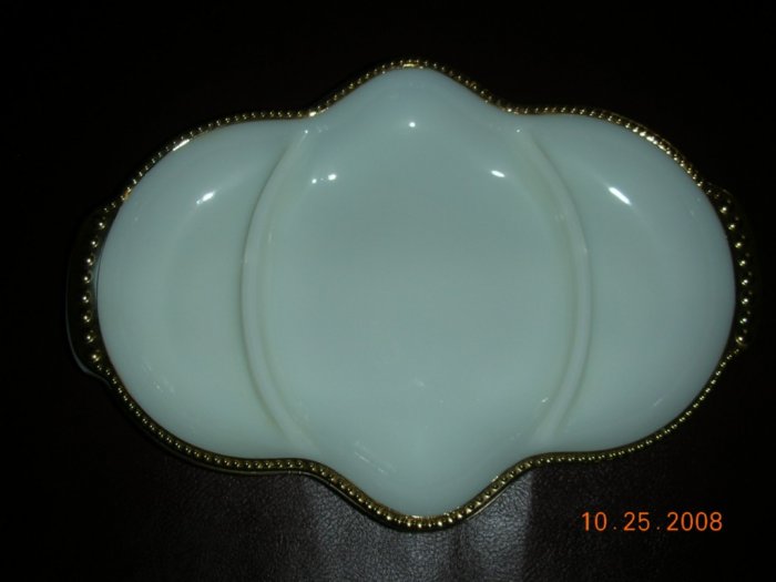 Anchor Hocking Fire King Gold Hobnail Serving Dish
